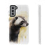 Badger on a Yellow Background - Impact Resistant Phone Case Samsung Galaxy S21 Plus Glossy